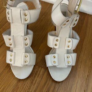 White Leather Heels
